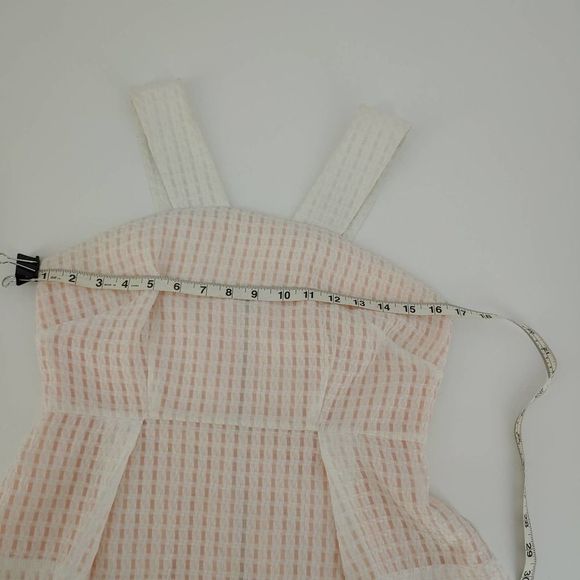 Anthrpologie Maeve White Sleeveless Basket Weave Peplum Top Sz 6P - Picture 8 of 9